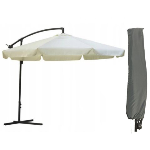 Duży parasol ogrodowy składany z falbanką 350cm Duży parasol ogrodowy składany z falbanką 350cm