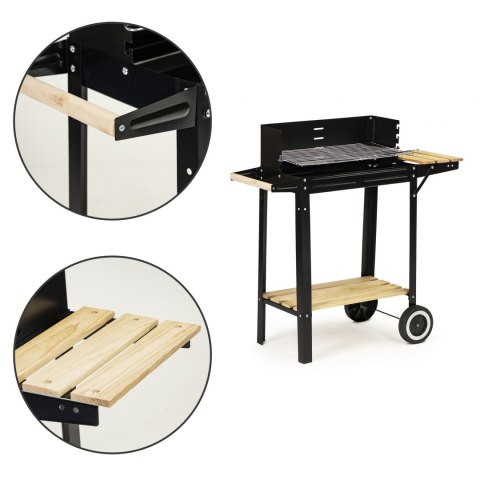 Grill ogrodowy półki kółka regulowany ruszt Grill ogrodowy półki kółka regulowany ruszt