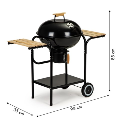 Grill ogrodowy z pokrywą i półkami Grill ogrodowy z pokrywą i półkami