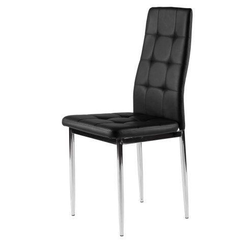 Krzesła tapicerowane czarne 4x krzesło do salonu jadalni ModernHome Krzesła tapicerowane czarne 4x krzesło do salonu jadalni ModernHome
