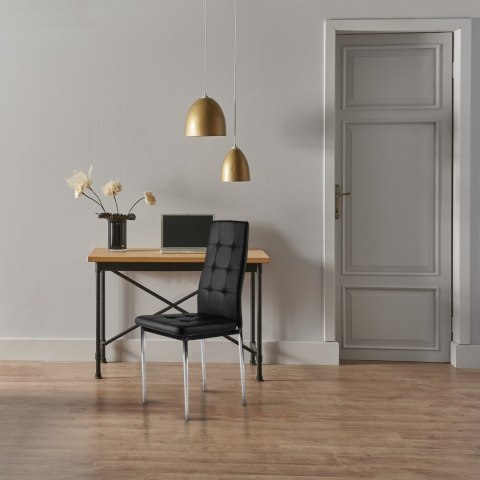 Krzesła tapicerowane czarne 4x krzesło do salonu jadalni ModernHome Krzesła tapicerowane czarne 4x krzesło do salonu jadalni ModernHome