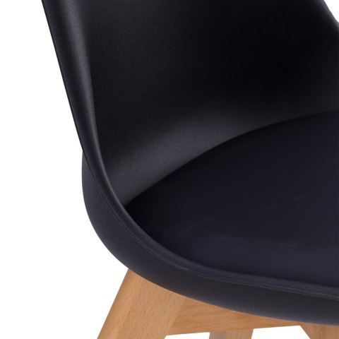 KRZESŁO ZESTAW KRZESEŁ DO SALONU JADALNI Z PODUSZKĄ CZARNE MODERNHOME KRZESŁO ZESTAW KRZESEŁ DO SALONU JADALNI Z PODUSZKĄ CZARNE MODERNHOME