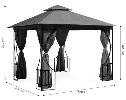 Namiot pawilon ogrodowy altana 3x3m Namiot pawilon ogrodowy altana 3x3m