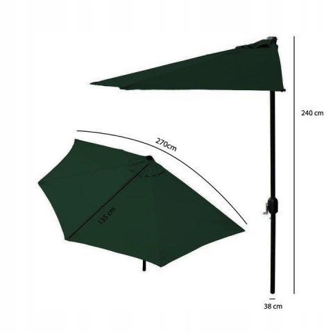 Parasol ogrodowy na taras - zielony- Parasol ogrodowy na taras - zielony-