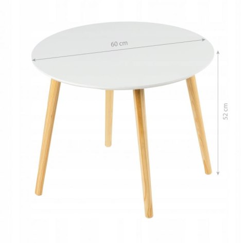 Stolik kawowy nowoczesny skandynawski 60cm Stolik kawowy nowoczesny skandynawski 60cm
