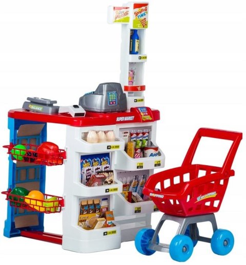 Supermarket sklep stragan dla dzieci kasa wózek Supermarket sklep stragan dla dzieci kasa wózek