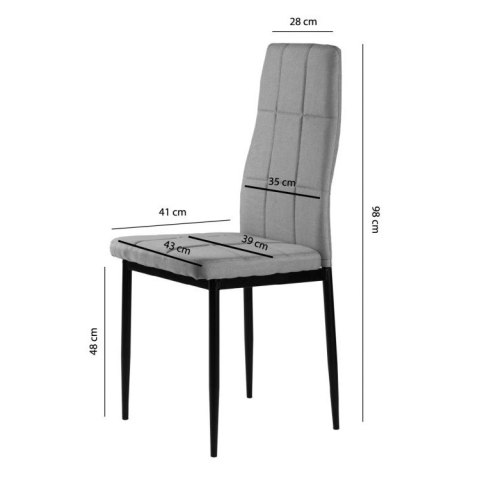 ZESTAW 4 KRZESEŁ DO SALONU JADALNI MODERNHOME