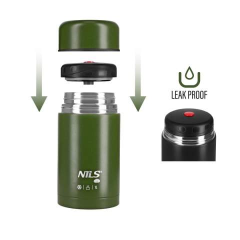 NC3802 TERMOS OBIADOWY 1000ML ZIELONY NILS CAMP NC3802 TERMOS OBIADOWY 1000ML ZIELONY NILS CAMP