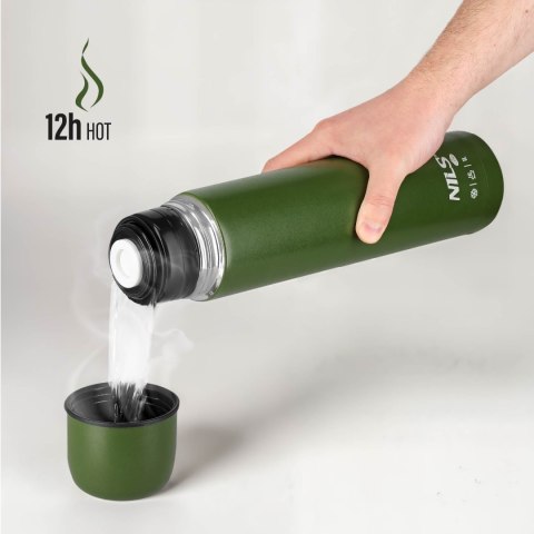 NC3804 TERMOS TURYSTYCZNY 1000 ML ZIELONY NILS CAMP