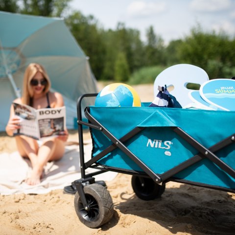NC1607 WÓZEK ZIELONY 100L NILS CAMP