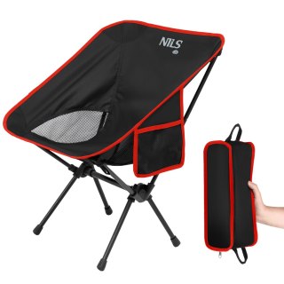 NC3320 KRZESŁO SKŁADANE ULTRALIGHT CZARNE NILS CAMP             