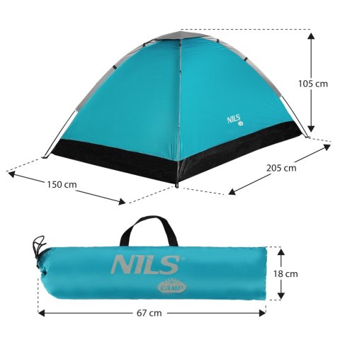 NAMIOT KEMPINGOWY NIEBIESKI NILS CAMP NC3021 NAMIOT KEMPINGOWY NIEBIESKI NILS CAMP NC3021
