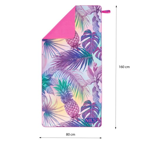 NCR14 RĘCZNIK Z MIKROFIBRY ANANAS 160x80 cm NILS