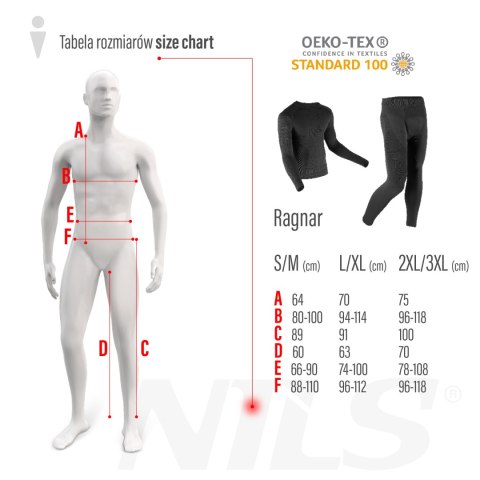 BTS0060 SPODNIE TERMOAKTYWNE CZARNE MĘSKIE L/XL RAGNAR NILS