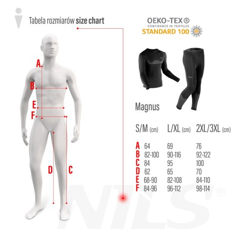 BTS0464 SPODNIE TERMOAKTYWNE CZARNE MĘSKIE L/XL MAGNUS NILS