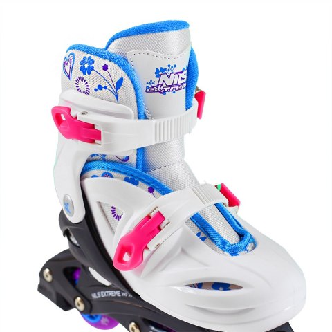 NJ/NA0321 A BIAŁE ROZM. L (36-40) ŁYŻWOROLKI NILS EXTREME