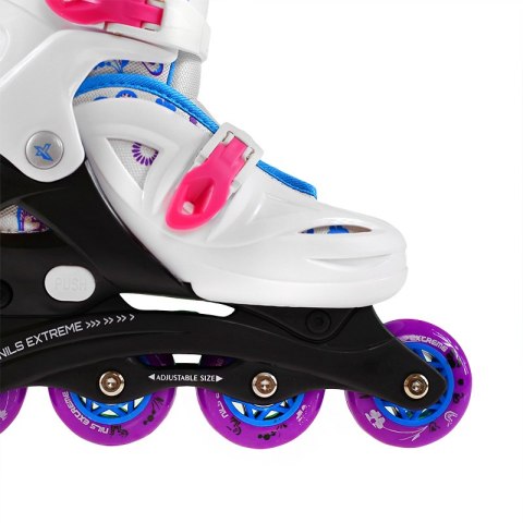 NJ/NA0321 A BIAŁE ROZM. L (36-40) ŁYŻWOROLKI NILS EXTREME