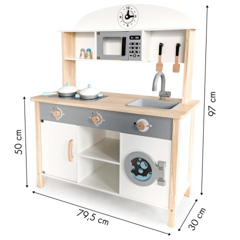 Drewniana kuchnia XXL dla dzieci ECOTOYS Drewniana kuchnia XXL dla dzieci ECOTOYS