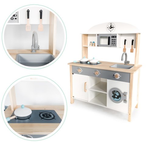 Drewniana kuchnia XXL dla dzieci ECOTOYS Drewniana kuchnia XXL dla dzieci ECOTOYS