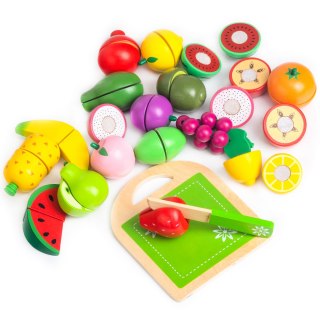 DREWNIANE OWOCE DO KROJENIA 20SZT ECOTOYS