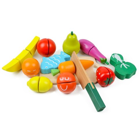 DREWNIANE OWOCE WARZYWA JEDZENIE DO KROJENIA 13SZT ECOTOYS DREWNIANE OWOCE WARZYWA JEDZENIE DO KROJENIA 13SZT ECOTOYS