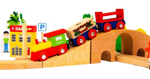 DREWNIANY POCIĄG KOLEJKA 74EL ECOTOYS DREWNIANY POCIĄG KOLEJKA 74EL ECOTOYS