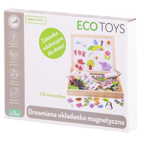 Edukacyjna duża wielofunkcyjna tablica magnetyczna Ecotoys Edukacyjna duża wielofunkcyjna tablica magnetyczna Ecotoys