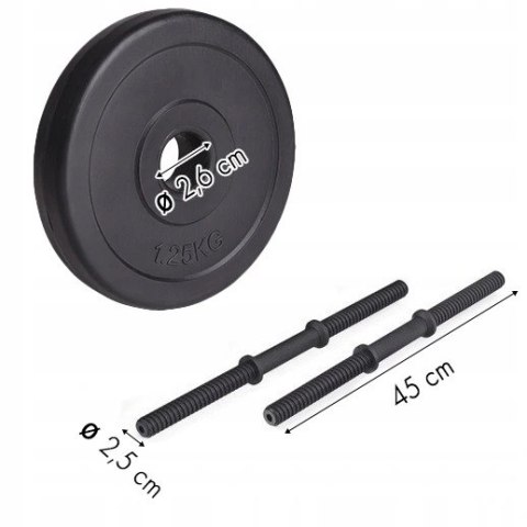 Hantelki hantle 30 KG zestaw dwóch hantli po 15kg fitness Hantelki hantle 30 KG zestaw dwóch hantli po 15kg fitness