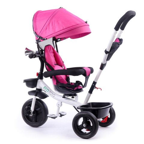 Rower trójkołowy wózek obracane siedzisko Pink Ecotoys