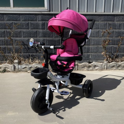 Rower trójkołowy wózek obracane siedzisko Pink Ecotoys