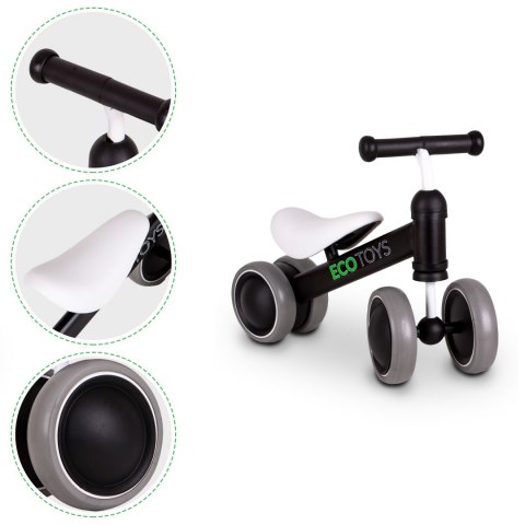 Rowerek biegowy mini rower Practise Black Ecotoys Rowerek biegowy mini rower Practise Black Ecotoys