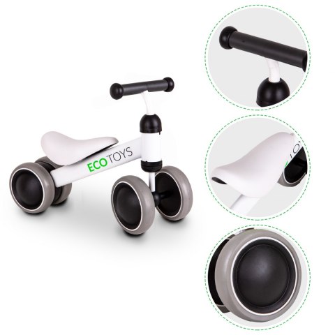 Rowerek biegowy mini rower Practise White Ecotoys Rowerek biegowy mini rower Practise White Ecotoys