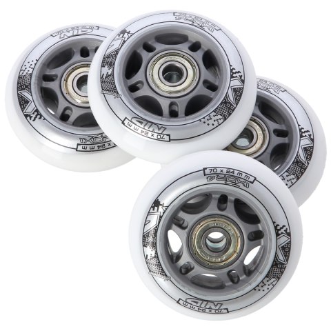PU 70x24 82A BIAŁE N (4 szt.) + ABEC-7 (8 szt.) ZESTAW NILS EXTREME