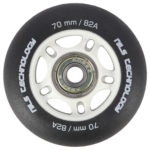 PU 70x24 82A CZARNE MATOWE (4 szt.) + ABEC-9 (8 szt.) ZESTAW NILS EXTREME