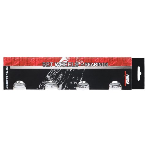 PU 76x24 82A BIAŁE N (4 szt.) + ABEC-7 (8 szt.) ZESTAW NILS EXTREME