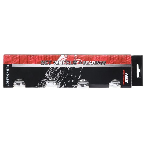 PU 80x24 82A BIAŁE N (4 szt.) + ABEC-7 (8 szt.) ZESTAW NILS EXTREME