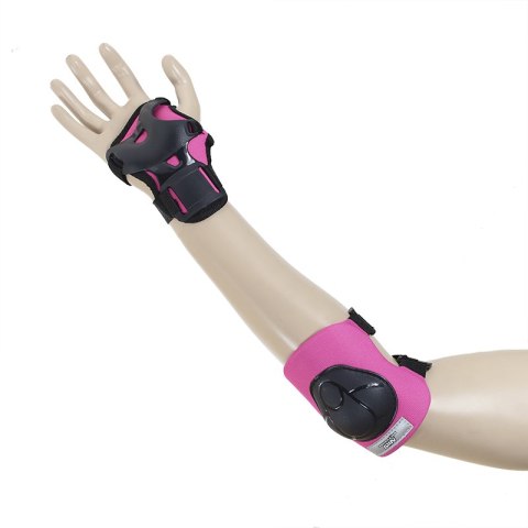 H210 CZARNO-RÓŻOWY ROZM. M ZESTAW OCHRANIACZY NILS EXTREME