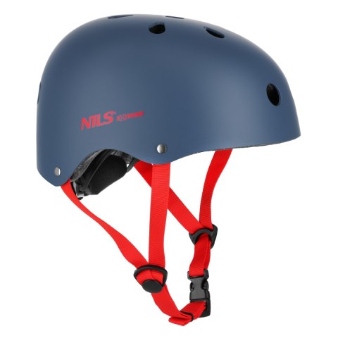 MTW001-1 KASK SZARO-CZERWONY ROZM. M(55-58CM) NILS EXTREME