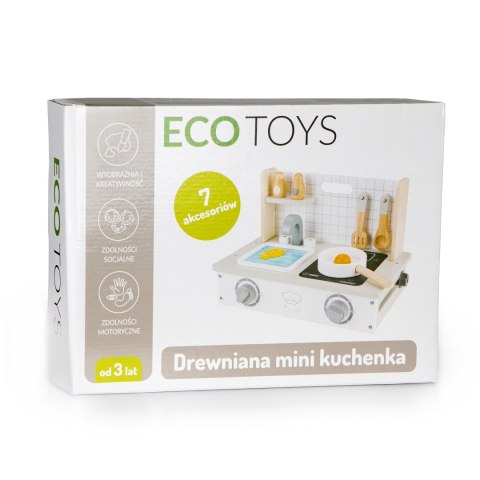 DREWNIANA KUCHENKA Z AKCESORIAMI MINI KUCHNIA