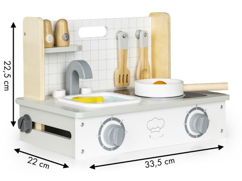 DREWNIANA KUCHENKA Z AKCESORIAMI MINI KUCHNIA