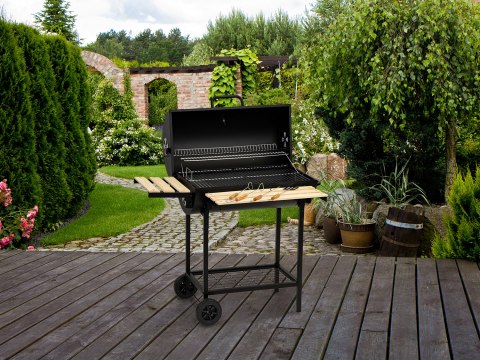 Duży grill węglowy ogrodowy pokrywa, termometr + akcesoria do grillowania Duży grill węglowy ogrodowy pokrywa, termometr + akcesoria do grillowania