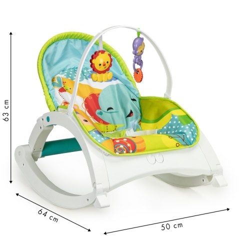 Leżaczek bujaczek fotelik 2w1 wibracje melodie Ecotoys Leżaczek bujaczek fotelik 2w1 wibracje melodie Ecotoys