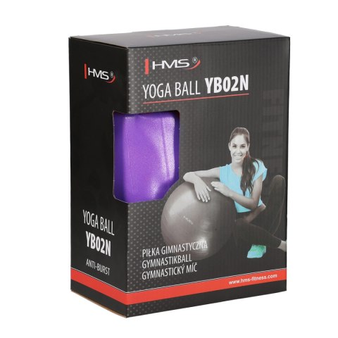 YB02 NEW 65CM PURPLE ANTI-BURST PIŁKA GIMNASTYCZNA HMS