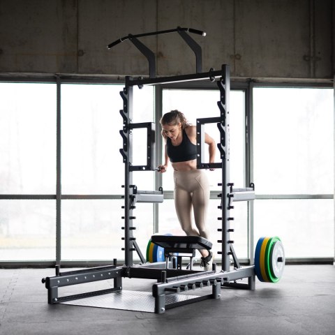 SMP01 STOJAK MULTIFUNKCYJNY Z PLATFORMĄ DO PODNOSZENIA CIĘŻARÓW I HIP THRUST COMMERCIAL HMS SMP01 STOJAK MULTIFUNKCYJNY Z PLATFORMĄ DO PODNOSZENIA CIĘŻARÓW I HIP THRUST COMMERCIAL HMS