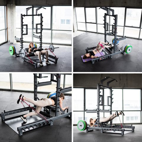 SMP01 STOJAK MULTIFUNKCYJNY Z PLATFORMĄ DO PODNOSZENIA CIĘŻARÓW I HIP THRUST COMMERCIAL HMS SMP01 STOJAK MULTIFUNKCYJNY Z PLATFORMĄ DO PODNOSZENIA CIĘŻARÓW I HIP THRUST COMMERCIAL HMS
