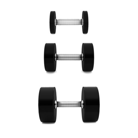 HPC SET ZESTAW HANTLI POLIURETANOWYCH 2 x 2.5 - 25 KG CPU (275 KG) HMS