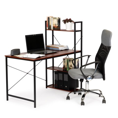 Biurko komputerowe drewniane regał z półkami loft Biurko komputerowe drewniane regał z półkami loft