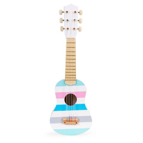 Gitara klasyczna drewniana dla dzieci - kolorowe pudło rezonansowe 6 strun ECOTOYS Gitara klasyczna drewniana dla dzieci - kolorowe pudło rezonansowe 6 strun ECOTOYS