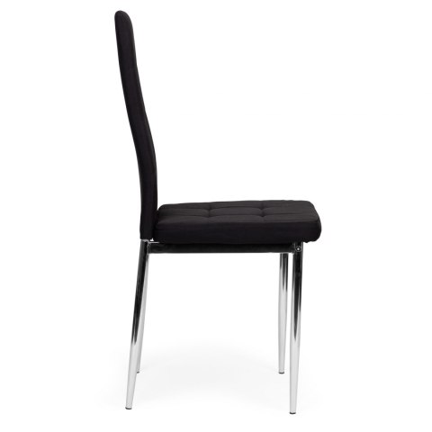 Krzesła tapicerowane czarne pikowane 4x krzesło do salonu jadalni ModernHome Krzesła tapicerowane czarne pikowane 4x krzesło do salonu jadalni ModernHome