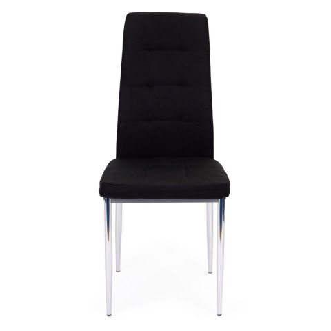 Krzesła tapicerowane czarne pikowane 4x krzesło do salonu jadalni ModernHome Krzesła tapicerowane czarne pikowane 4x krzesło do salonu jadalni ModernHome